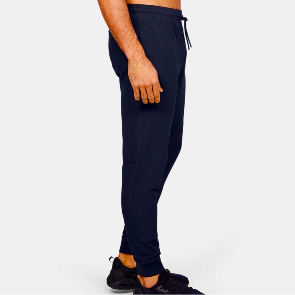 Under Armour Men's Fitted Joggers Size Medium Navy Heatgear Sportstyle Elite